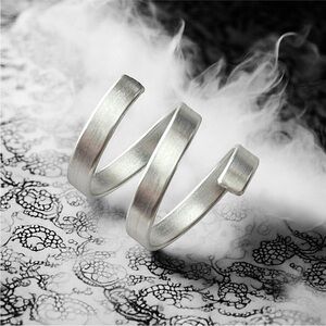 5 For $25💫Alternative Silver Aluminum Coiled Ring